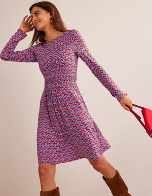 Boden Abigail Jersey Kleid Damen Lavande | LZYIV-6523