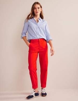 Boden Barnsbury Chino Hose Damen Rot | PJXFZ-4986