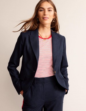 Boden Canonbury Wolle Blazer Damen Navy | JANDZ-6587