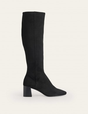Boden Cara Absatz Stretch Kniehohe Stiefel Damen Schwarz | VMCIW-8153
