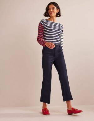 Boden Chelsea Bi-stretch Hose Damen Navy | HLMYV-0964