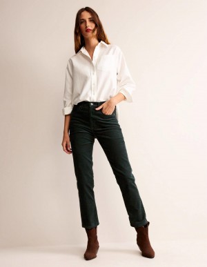 Boden Corduroy Slim Gerade Jeans Damen Grün | JUHLT-4693
