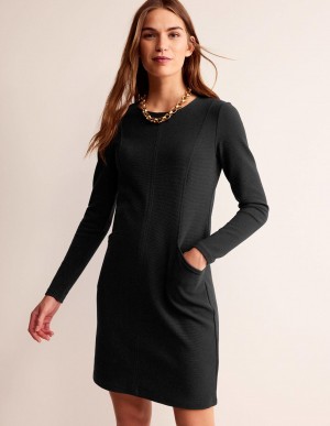 Boden Ellen Ottoman Kleid Damen Schwarz | ISEHK-6587