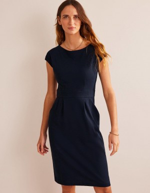 Boden Florrie Jersey Kleid Damen Navy | BPIKS-5379