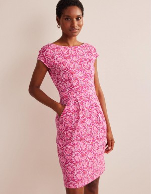 Boden Florrie Jersey Kleid Damen Rosa | DUXIQ-5718