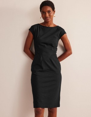 Boden Florrie Jersey Kleid Damen Schwarz | FPLOD-9735