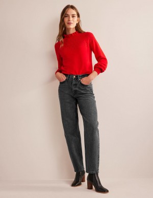 Boden High Rise '90s Tapered Jeans Damen Schwarz | NIHDU-5130
