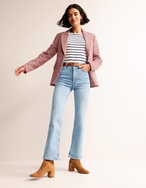 Boden High Rise True Gerade Jeans Damen Blau | ZEWST-0563