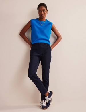 Boden Highgate Bi-Stretch Hose Damen Navy | MZLCP-7453