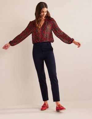 Boden Highgate Ponte Hose Damen Navy | TVMUQ-5172
