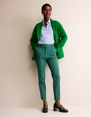 Boden Highgate Printed Hose Damen Hellgrün | YKCGP-2709