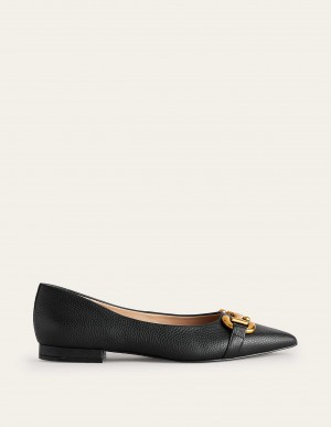 Boden Iris Snaffle Ballet Flache Schuhe Damen Schwarz | AXYSZ-8062