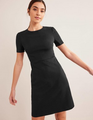 Boden Jersey Mini Shift Kleid Damen Schwarz | CSQUL-5097