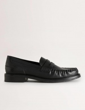 Boden Klassische Moccasin Halbschuhe Damen Schwarz | FADTC-4631