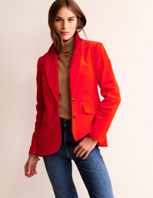 Boden Marylebone Cord Blazer Damen Rot | BKQWR-3679