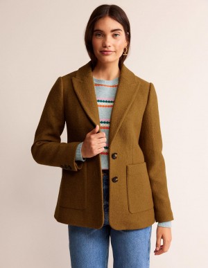 Boden Marylebone Textured Blazer Damen Braun | PFCSO-6931