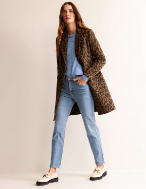 Boden Mid Rise Slim Jeans Damen Azurblau | PBILE-9054