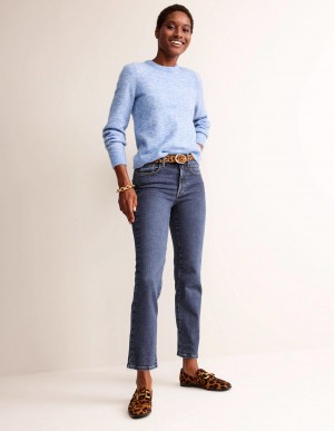 Boden Mid Rise Slim Jeans Damen Navy | BHPVT-8297