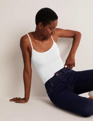 Boden Plain Cami Oberteile Damen Weiß | CIQZN-5347