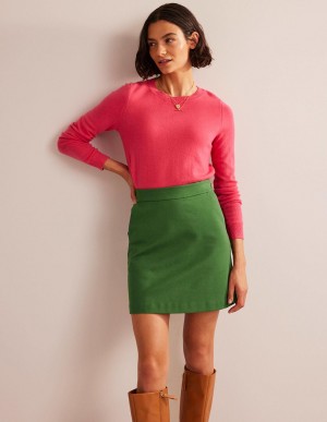 Boden Ponte A-line Mini GolfSkirts Damen Grün | IBONM-8162