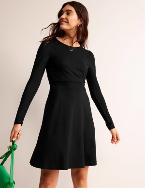 Boden Sabrina Ponte Kleid Damen Schwarz | WENTA-8620