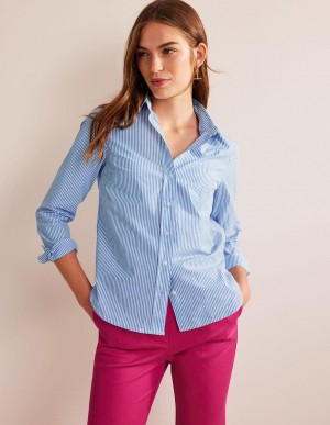 Boden Sienna Baumwoll Hemd Damen Blau | ASRIV-6137