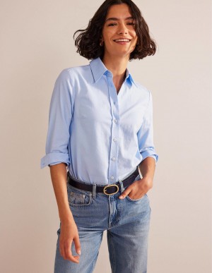 Boden Sienna Baumwoll Hemd Damen Blau | BTENY-8102