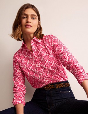 Boden Sienna Baumwoll Hemd Damen Rosa | XVOCK-8612
