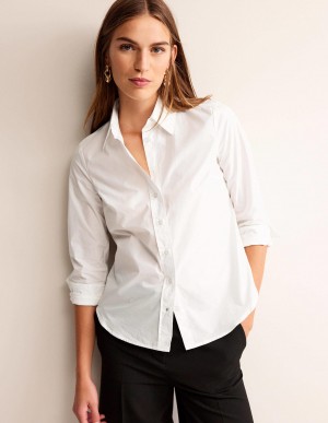 Boden Sienna Baumwoll Hemd Damen Weiß | BFVRA-6754