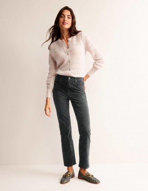 Boden Velveteen Slim-Gerade Jeans Damen Dunkelgrau | NXCMD-5403
