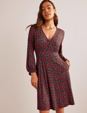 Boden Willow Jersey Kleid Damen Mehrfarbig | ORXWB-0624