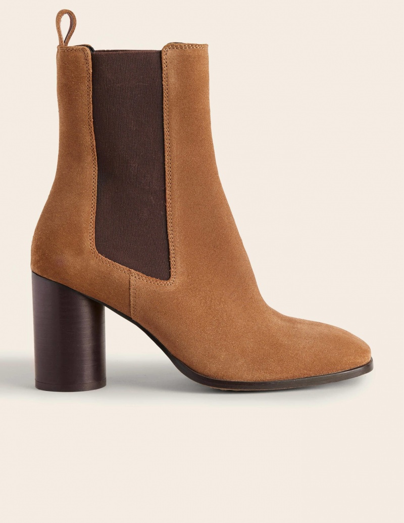 Boden Absatz Chelsea Stiefel Damen Braun | CISMB-7532