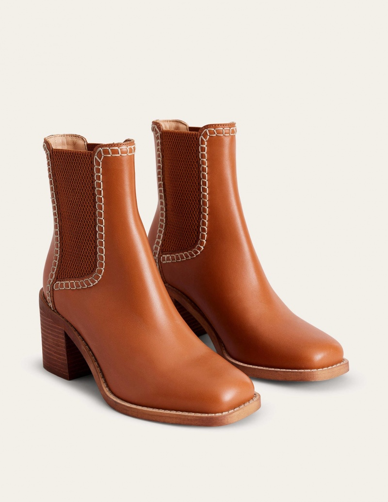 Boden Block-Heel Chelsea Stiefel Damen Orange | SUCPX-4690