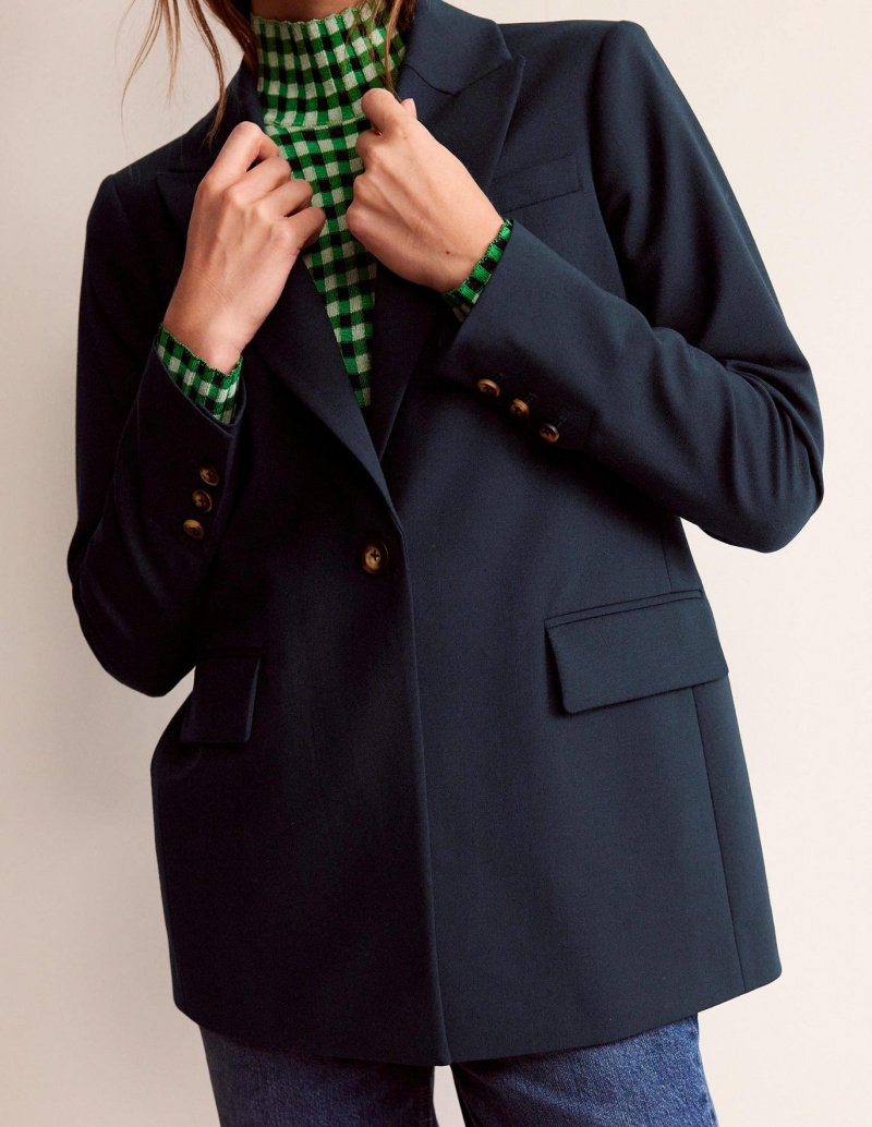 Boden Bloomsbury Wolle Blazer Damen Navy | ZYKSJ-0947