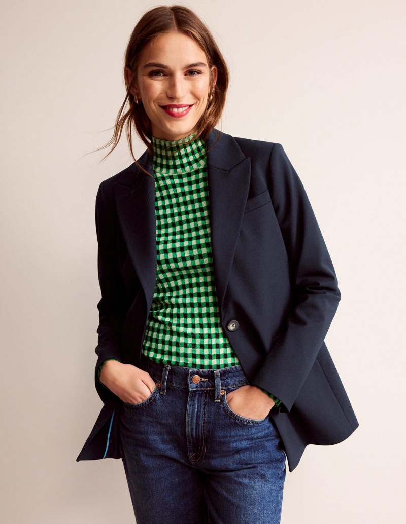 Boden Bloomsbury Wolle Blazer Damen Navy | ZYKSJ-0947