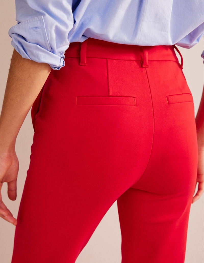 Boden Brompton Ponte Hose Damen Rot | QPNMK-6985