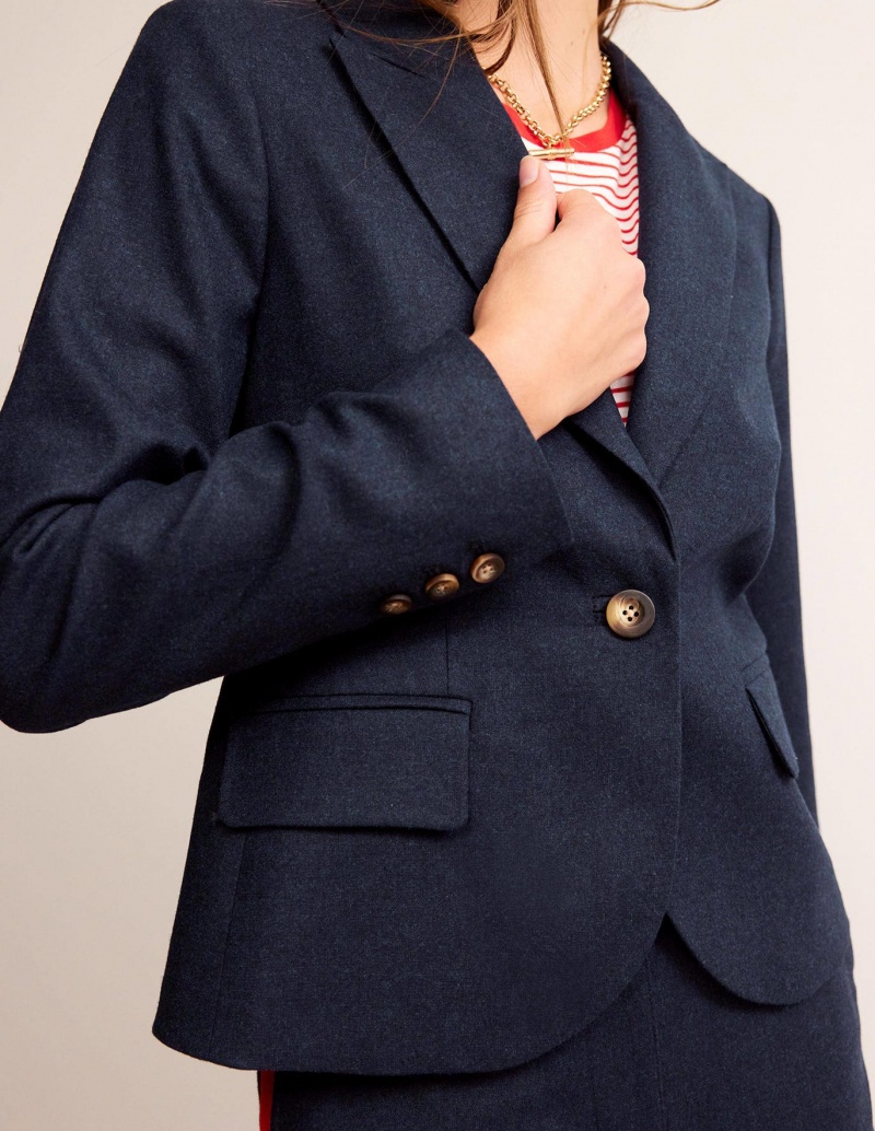Boden Canonbury Wolle Blazer Damen Navy | JANDZ-6587