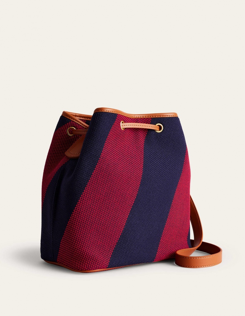 Boden Canvas Bucket Tasche Damen Rot Navy | 259KAOXJQ