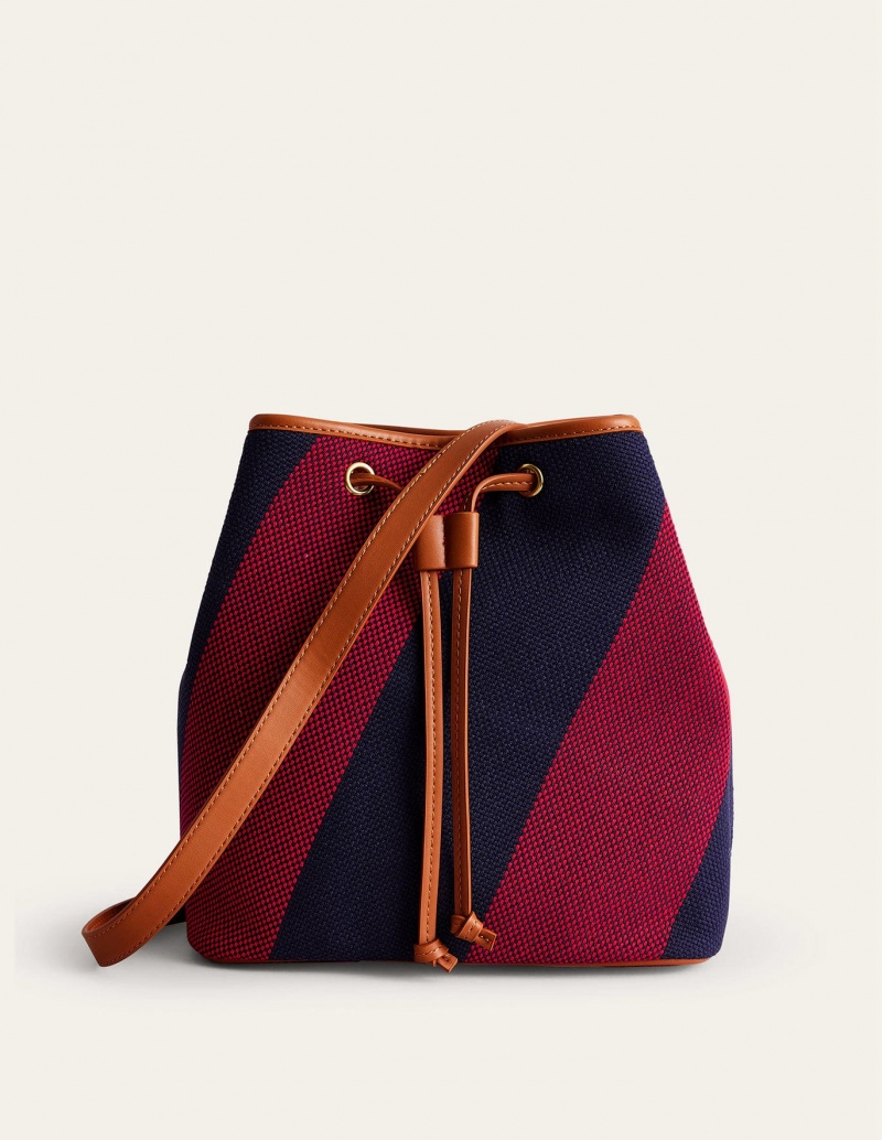 Boden Canvas Bucket Tasche Damen Rot Navy | 259KAOXJQ