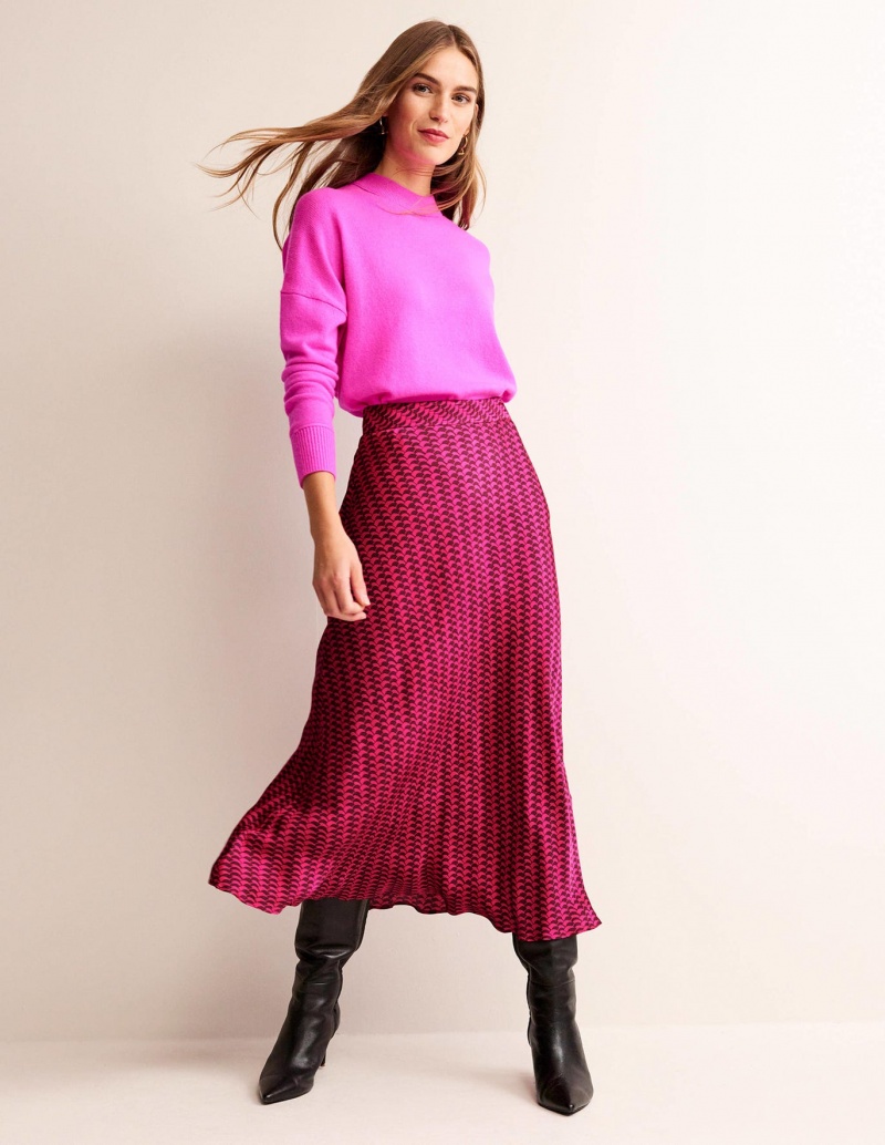 Boden Cecelia Midi GolfSkirts Damen Rosa | ATSKC-4126