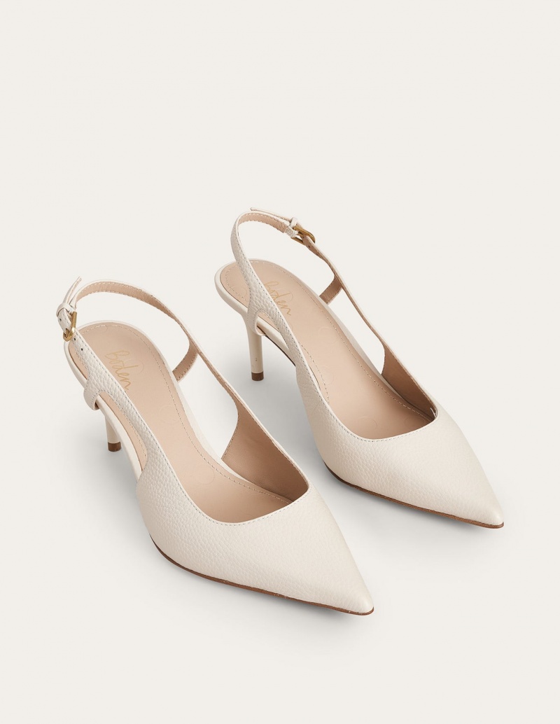 Boden Cut-out Sling Back Hohe Schuhe Damen Weiß | MOFRW-5120