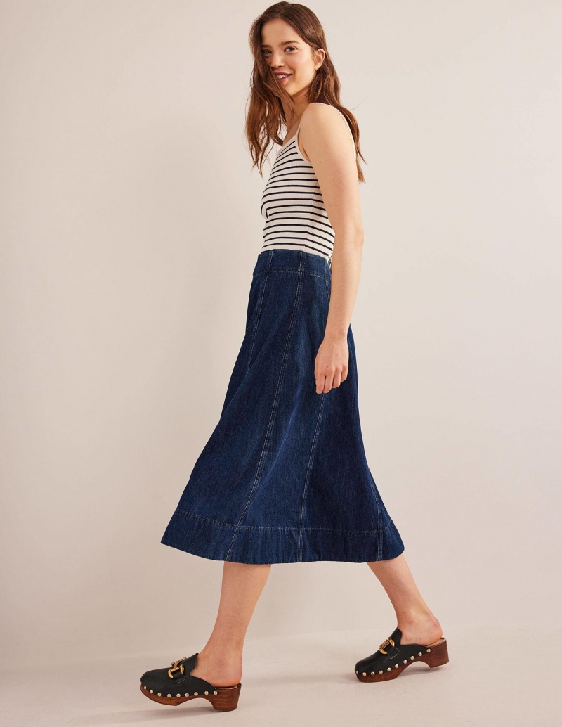 Boden Denim Paneled GolfSkirts Damen Waschen | BMXKL-6059