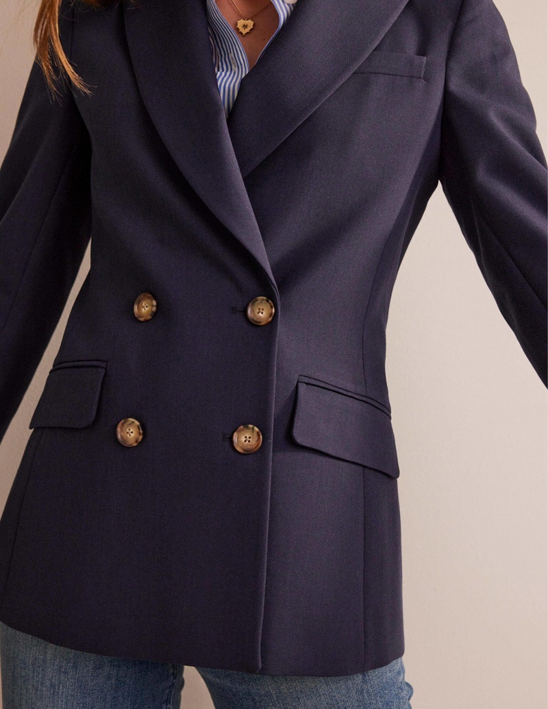 Boden Double-Breasted Blazer Damen Navy | YLPOD-5439