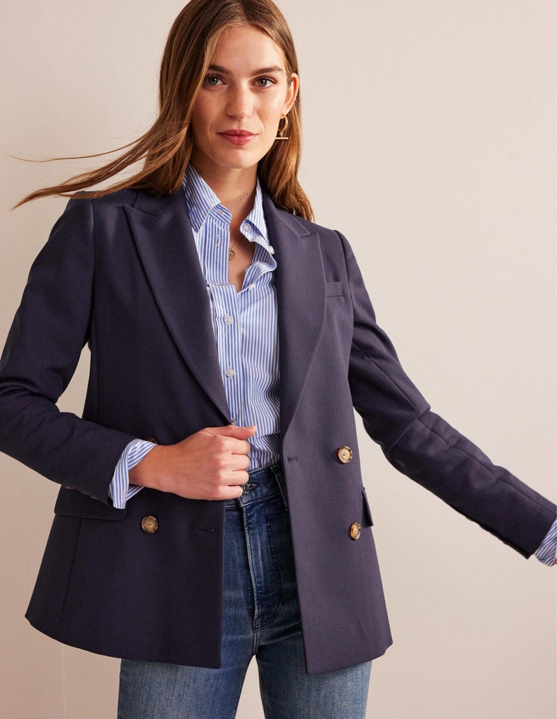 Boden Double-Breasted Blazer Damen Navy | YLPOD-5439