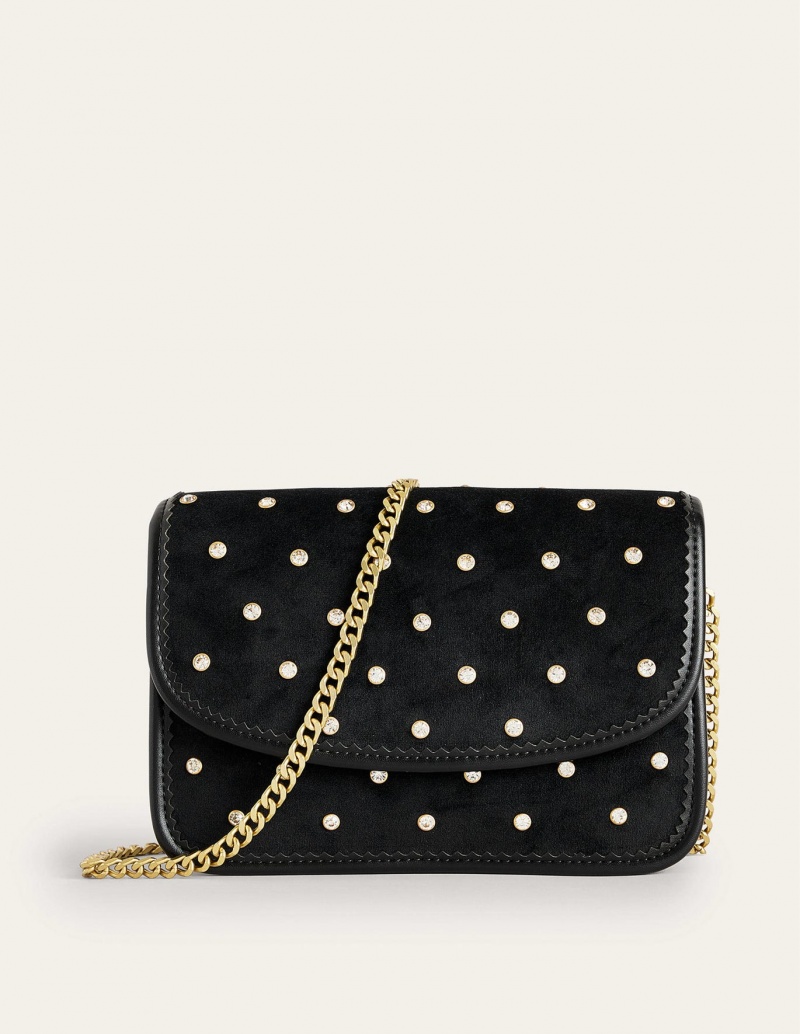 Boden Embellished Cross Crossbody Taschen Damen Schwarz | 715XVRQOT