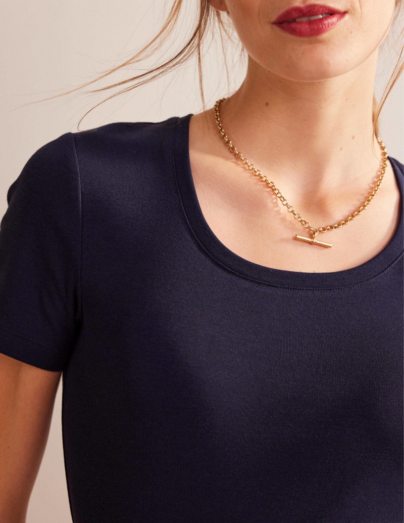 Boden Essential Jersey T shirts Damen Navy | WAHES-7680