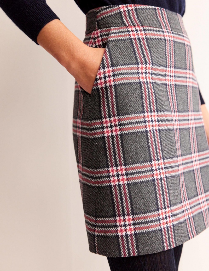 Boden Estella Tweed Mini GolfSkirts Damen Grau | LINXW-6045