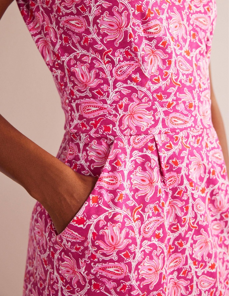 Boden Florrie Jersey Kleid Damen Rosa | DUXIQ-5718