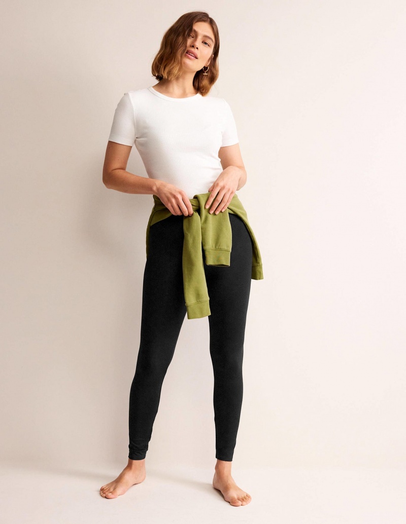 Boden High Rise Jersey Leggings Damen Schwarz | XWVYL-9128