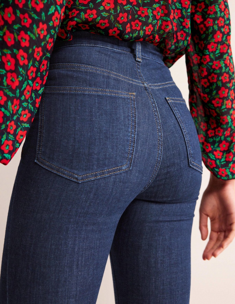 Boden High Rise Schlank Jeans Damen Navy | IKXAZ-4083